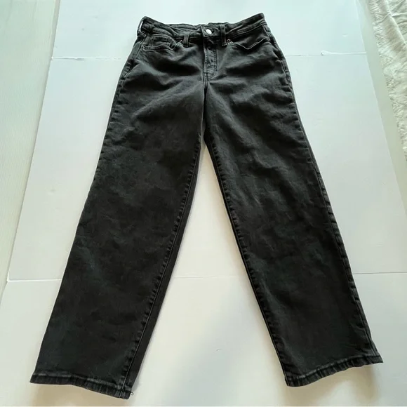 Old Navy High-Rise OG Loose Secret-Smooth Pockets Jeans Black Wash Size 6 Petite - Picture 5 of 12